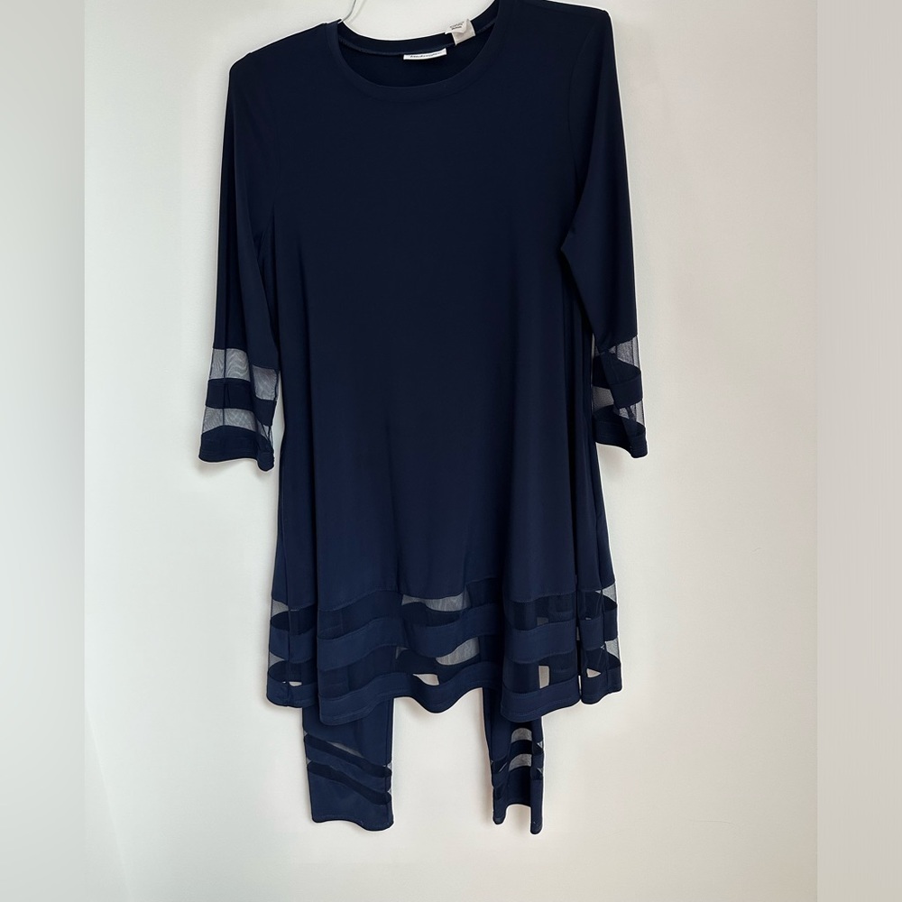 Patchington Navy and navy mesh dress size M with pants size L